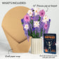 Wisteria Birthday Bouquet and Surprise Skeleton Sentiment Set
