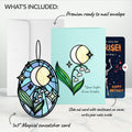 Shine Bright Twilight Bloom Birthday Suncatcher Card and Surprise Skeleton Sentiment Set