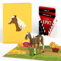 Horse Birthday Pop-Up Card and Epic Reel Sentiment Set