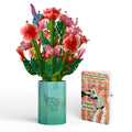 Hibiscus Birthday Bouquet and Cardio Queen Sentiment Set