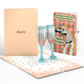 Champagne Toast Birthday Pop-Up Card and Cardio Queen Sentiment Set