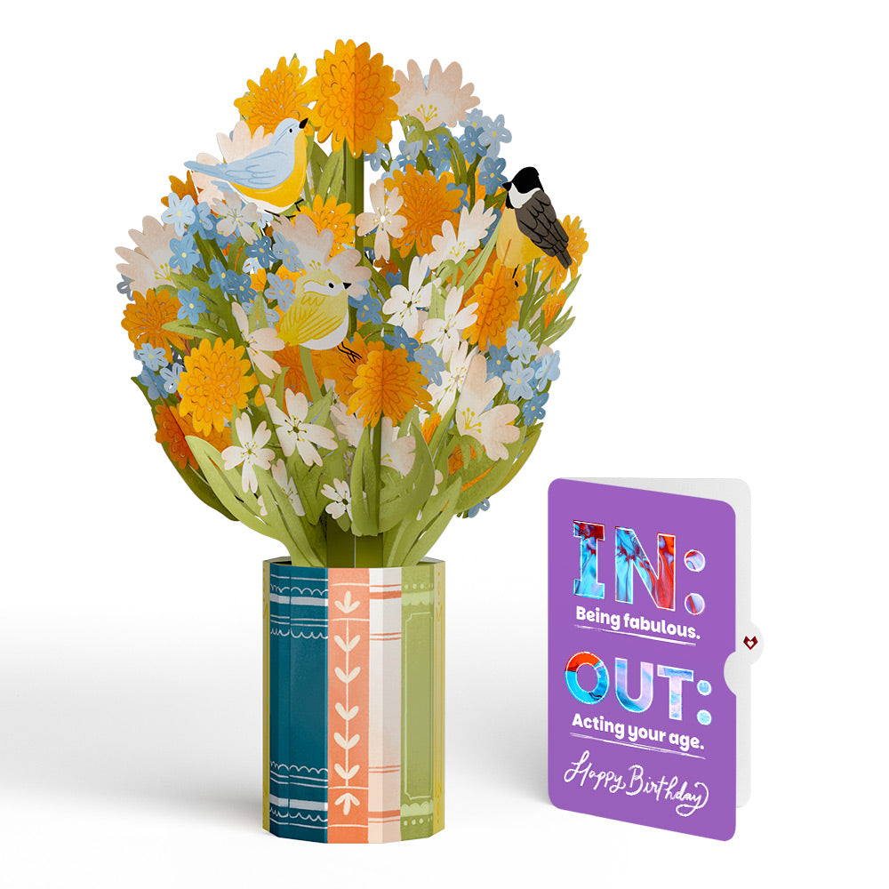 Spring Joy Birthday Bouquet and IN & OUT Sentiment Set