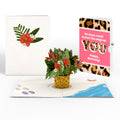 Tropical Flower Basket Birthday Pop-Up Card and The original YOU Sentiment Set