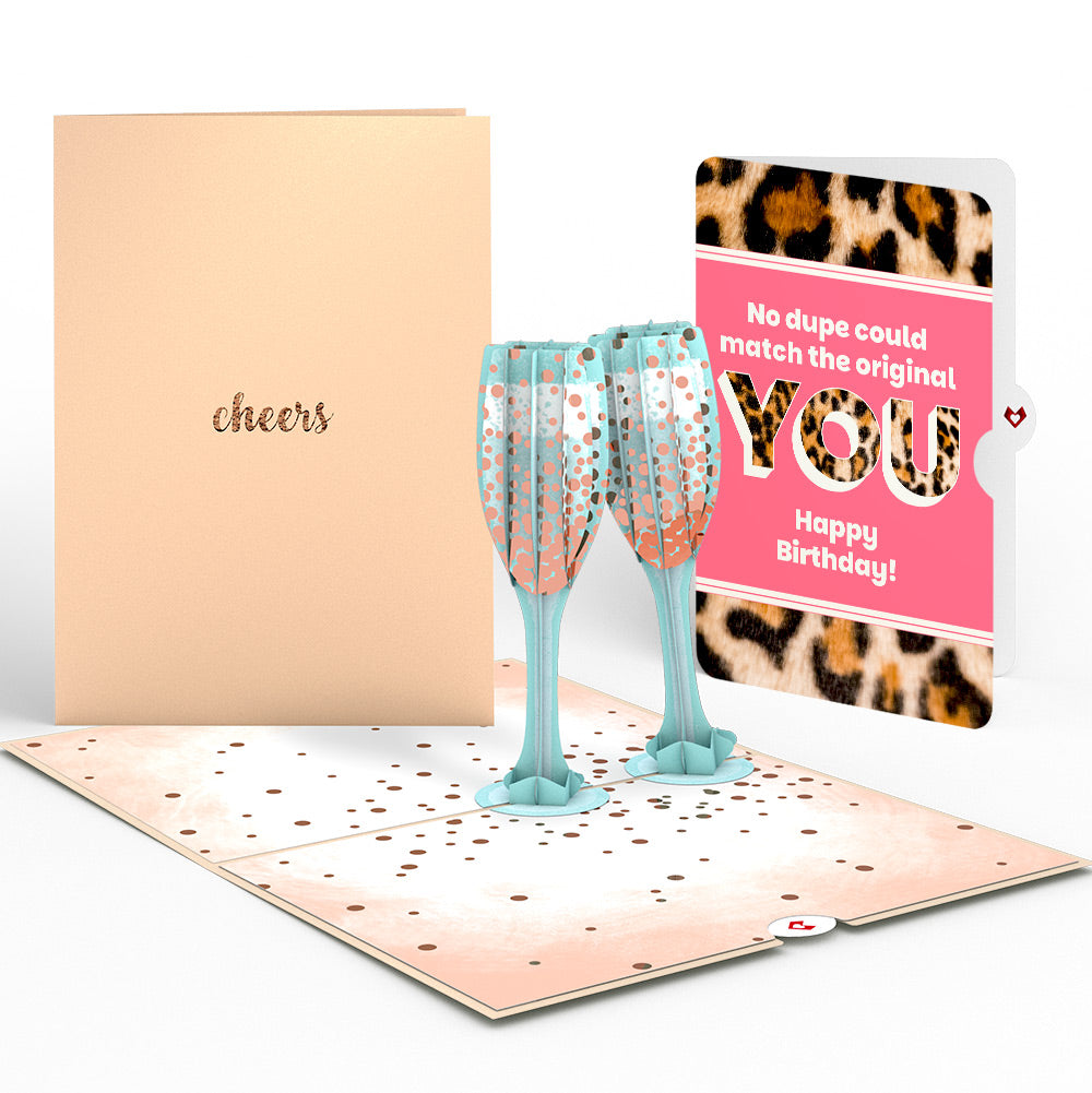 Champagne Toast Birthday Pop-Up Card and The original YOU Sentiment Set