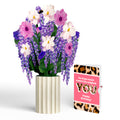 Wisteria Birthday Bouquet and The original YOU Sentiment Set