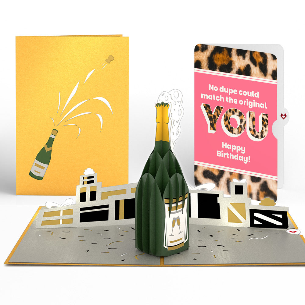 Champagne Celebration Birthday Pop-Up Card and The original YOU Sentiment Set