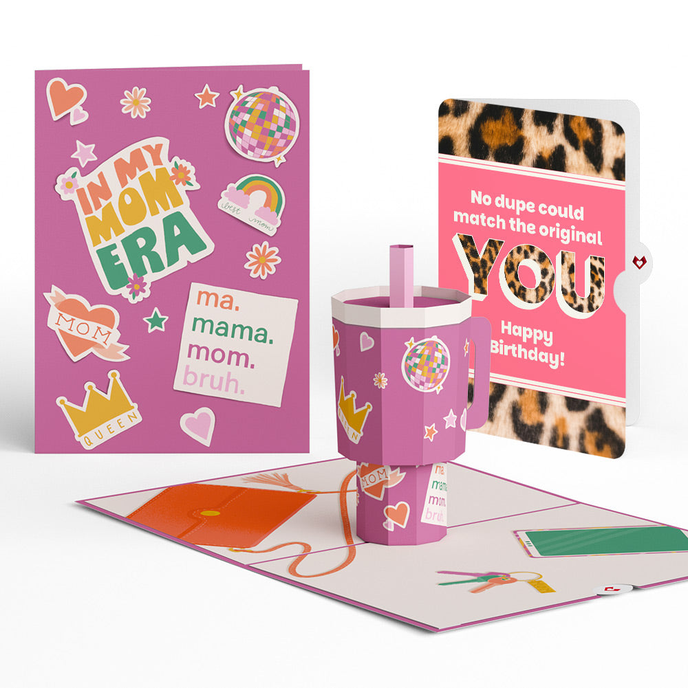 Mom Era Tumbler Birthday Pop-Up Card and The original YOU Sentiment Set
