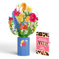 Wildflower Birthday Bouquet and The original YOU Sentiment Set