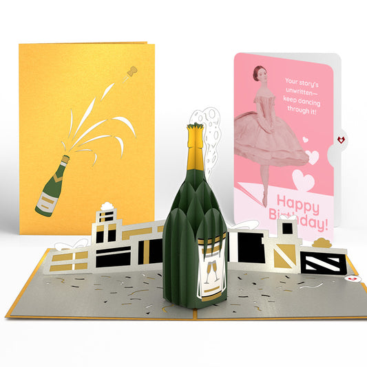 Champagne Celebration Birthday Pop-Up Card and Dancing Through Life Sentiment Set
