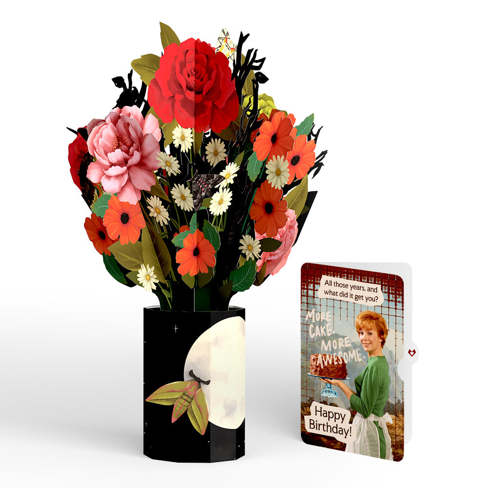 Midnight Florals Birthday Bouquet and More Cake More Awesome Sentiment Set