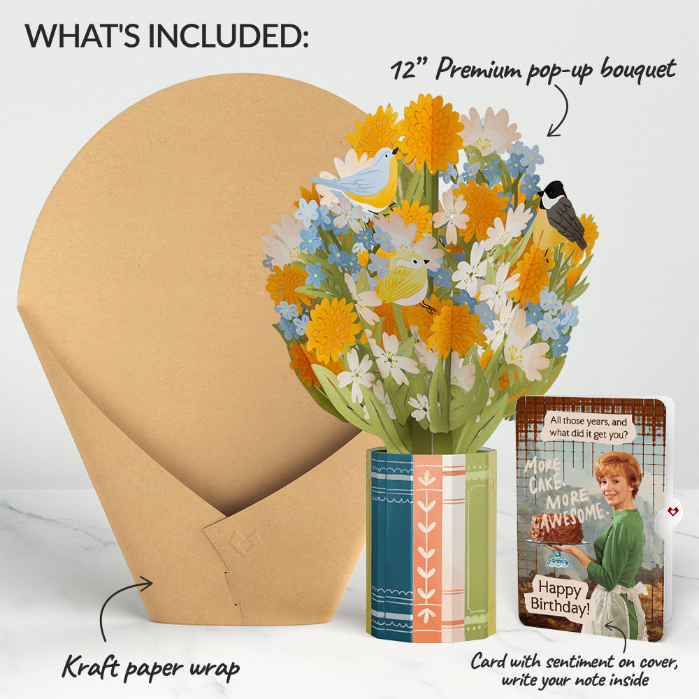 Spring Joy Birthday Bouquet and More Cake More Awesome Sentiment Set