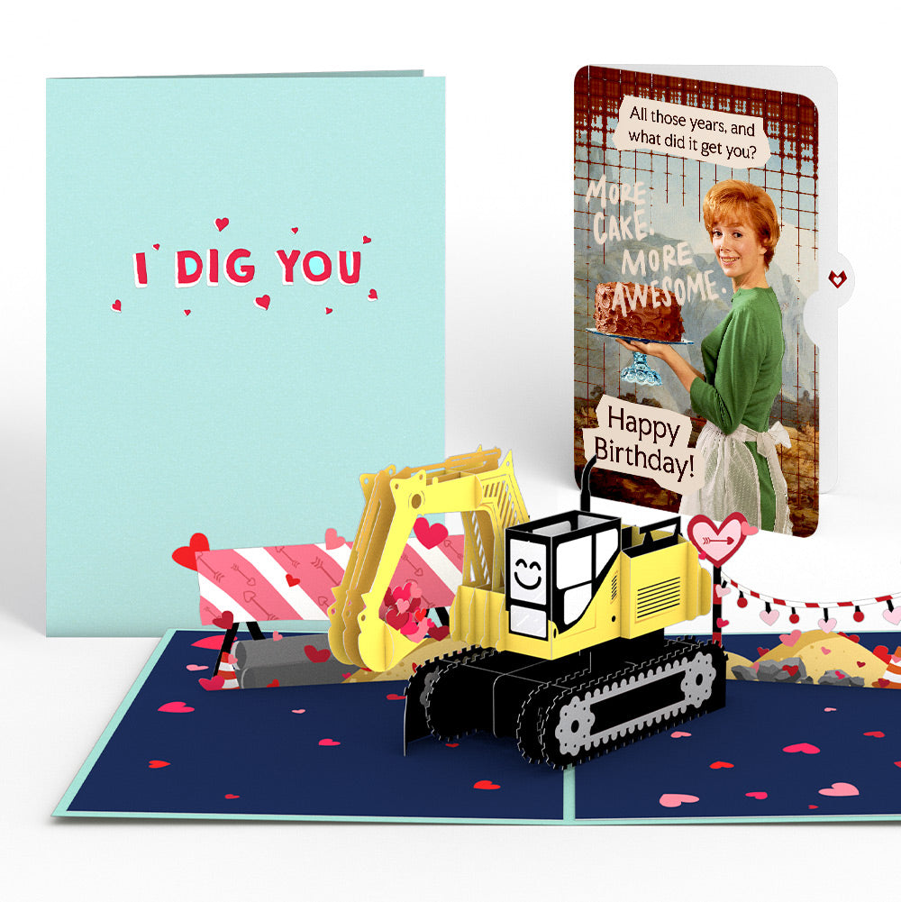 I Dig You Birthday Pop-Up Card and More Cake More Awesome Sentiment Set