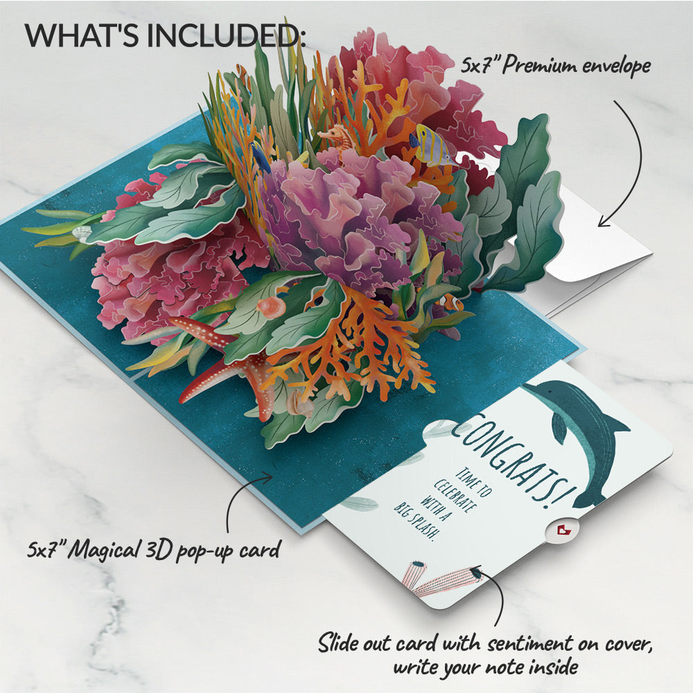 Coral Reef Wonders Congratulations Pop-Up Card and Sentiment Set