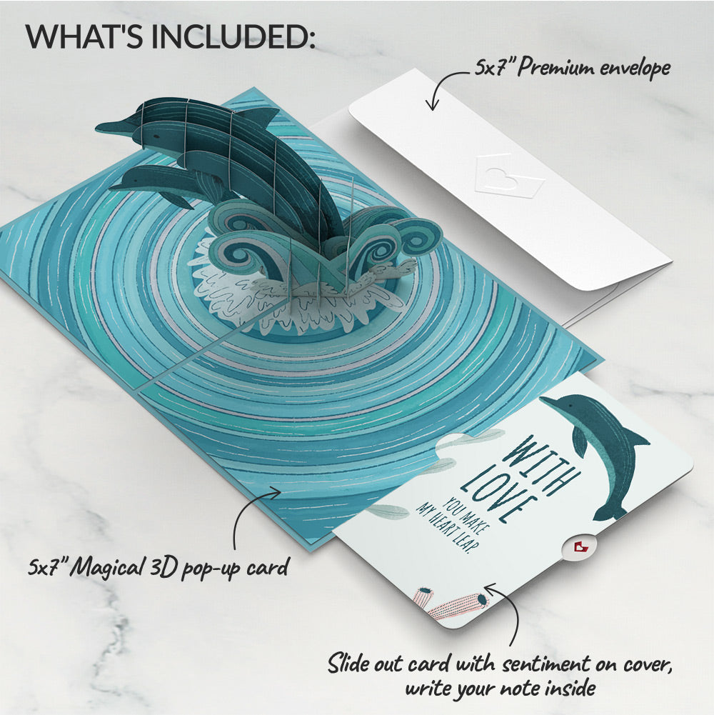 Playful Dolphins Love Pop-Up Card and Sentiment Set