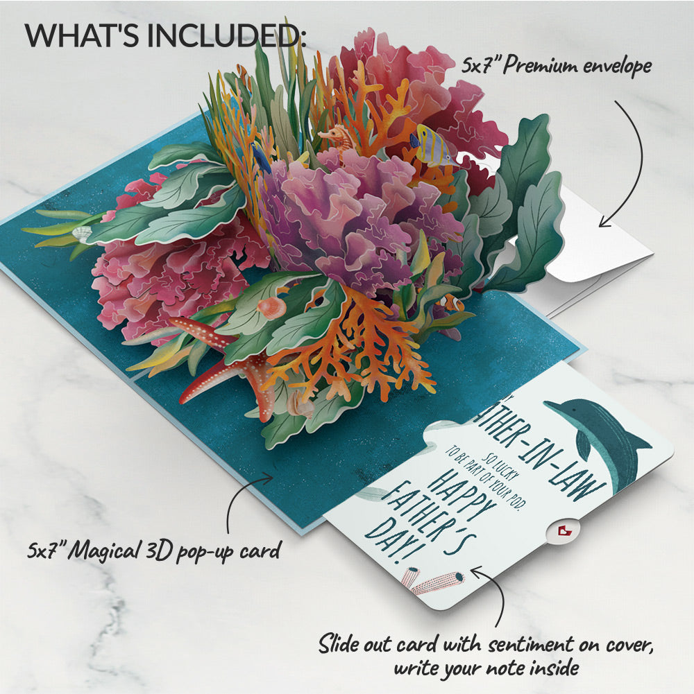 Coral Reef Wonders Father’s Day Pop-Up Card and Sentiment Set for Father-in-law