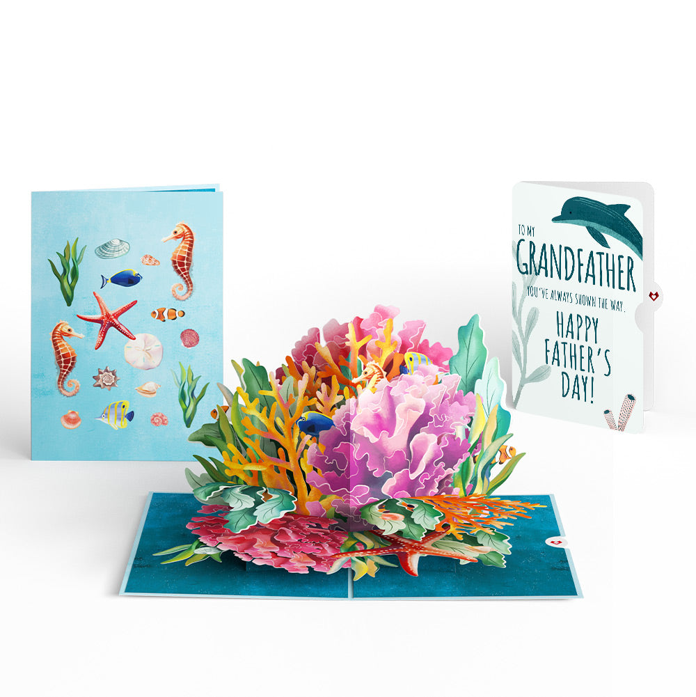 Coral Reef Wonders Father’s Day Pop-Up Card and Sentiment Set for Grandfather