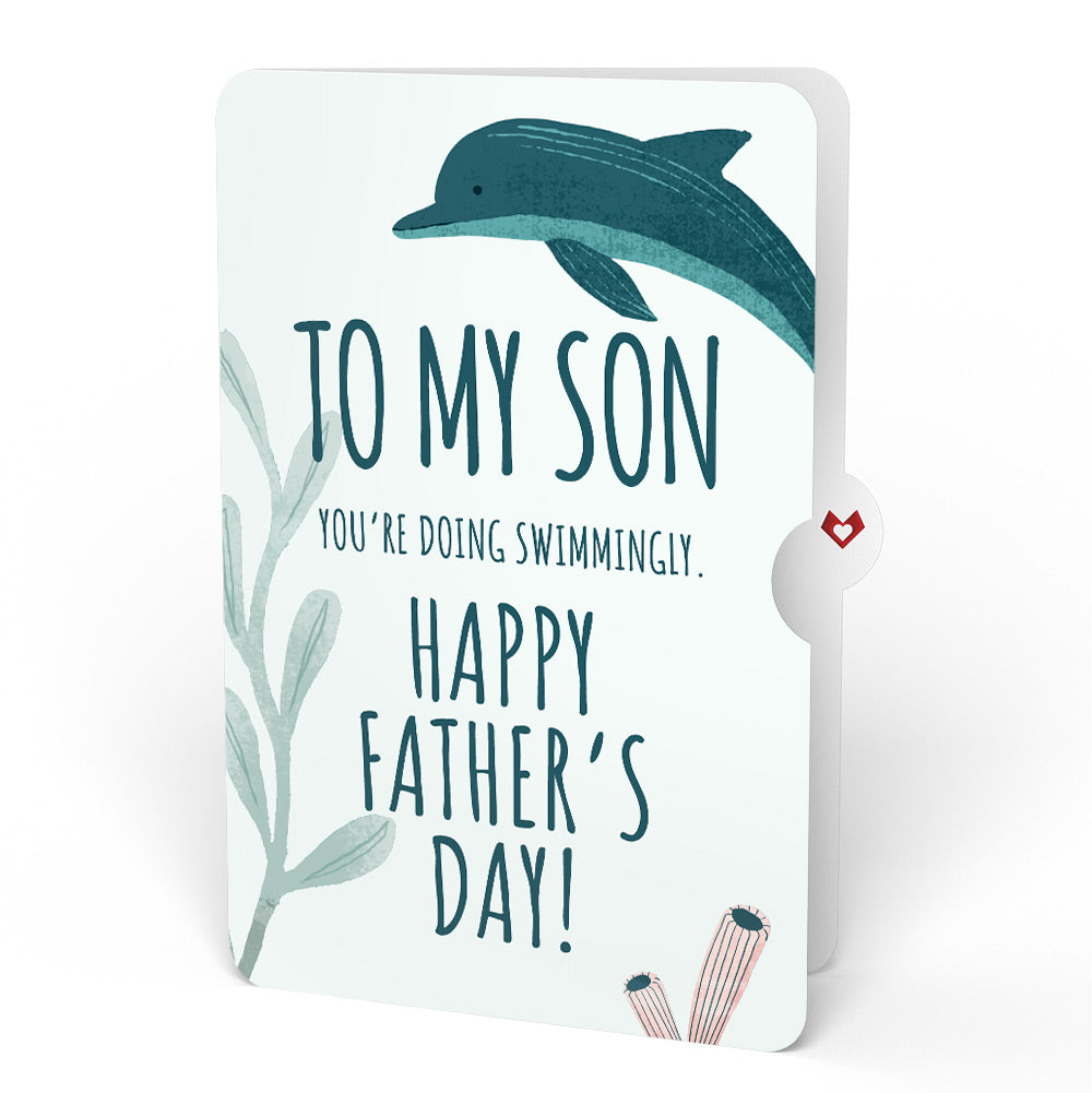 Playful Dolphins Father’s Day Pop-Up Card and Sentiment Set for Son