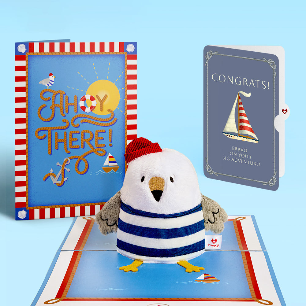'Ahoy There' Congratulations Plushpop Card and Sentiment Set