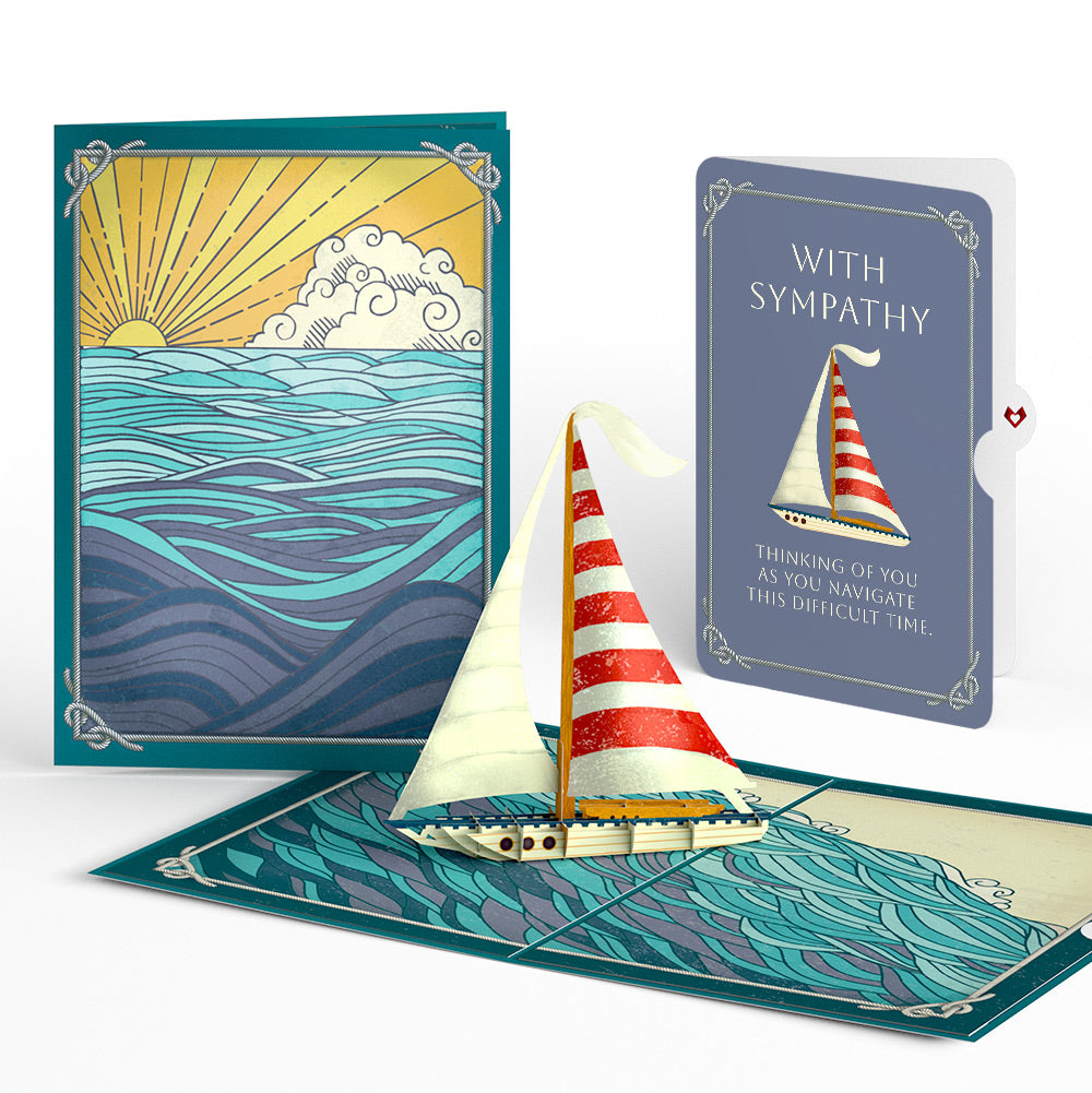 Sailboat on the Horizon Sympathy Pop-Up Card and Sentiment Set