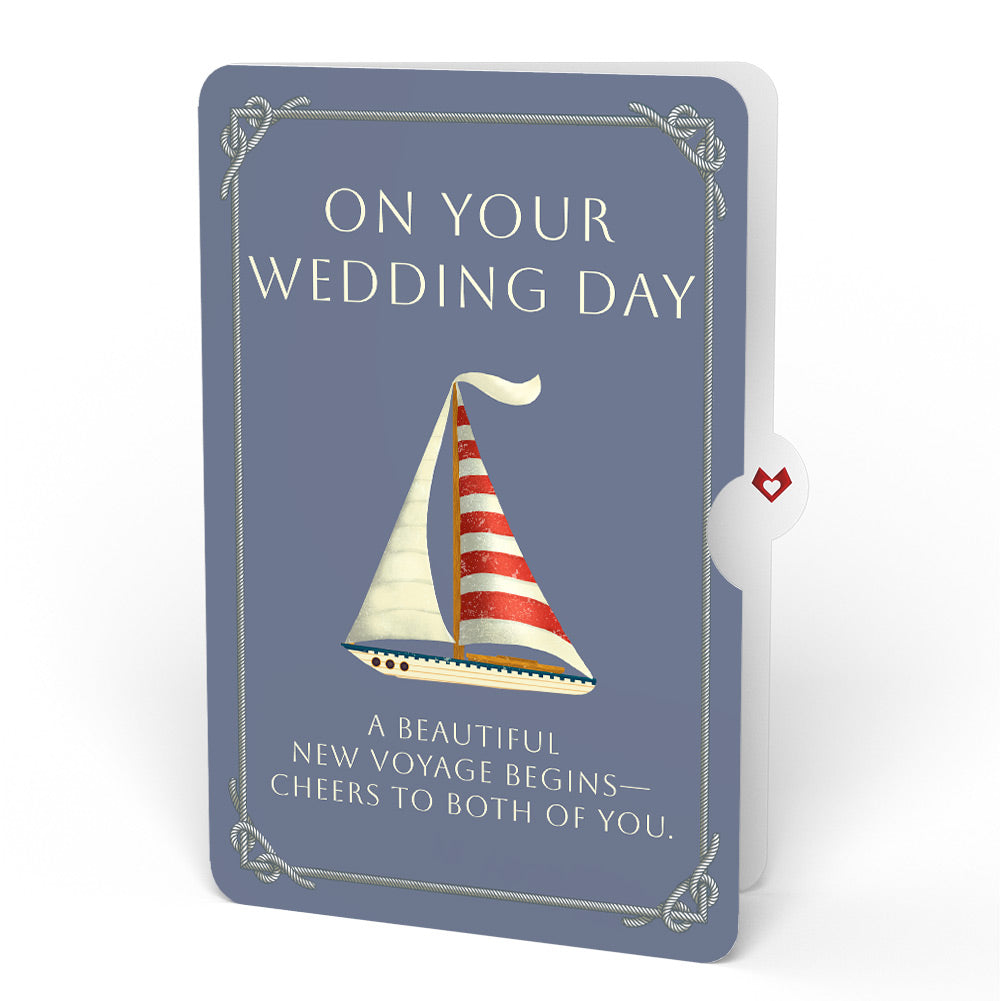 Sailboat on the Horizon Wedding Pop-Up Card and Sentiment Set