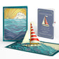 Sailboat on the Horizon Father's Day Pop-Up Card and Sentiment Set for Grandfather
