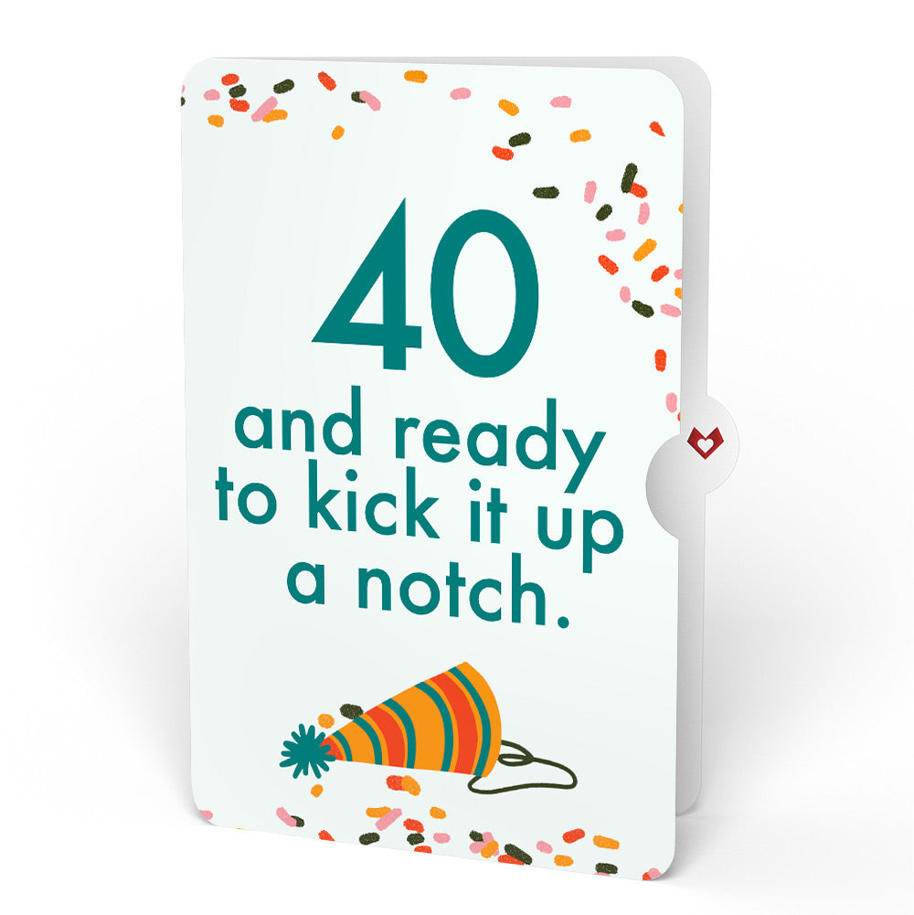 Happy Birthday Hot Stuff Pop-Up Card and 40th Kick It Up Sentiment Set