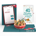 Send Noods Spicy Birthday Pop-Up Card and 40th Kick It Up Sentiment Set
