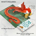 Fired Up for Your Birthday Dragon Pop-Up Card and 70th Kick It Up Sentiment Set