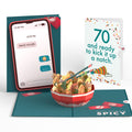 Send Noods Spicy Birthday Pop-Up Card and 70th Kick It Up Sentiment Set