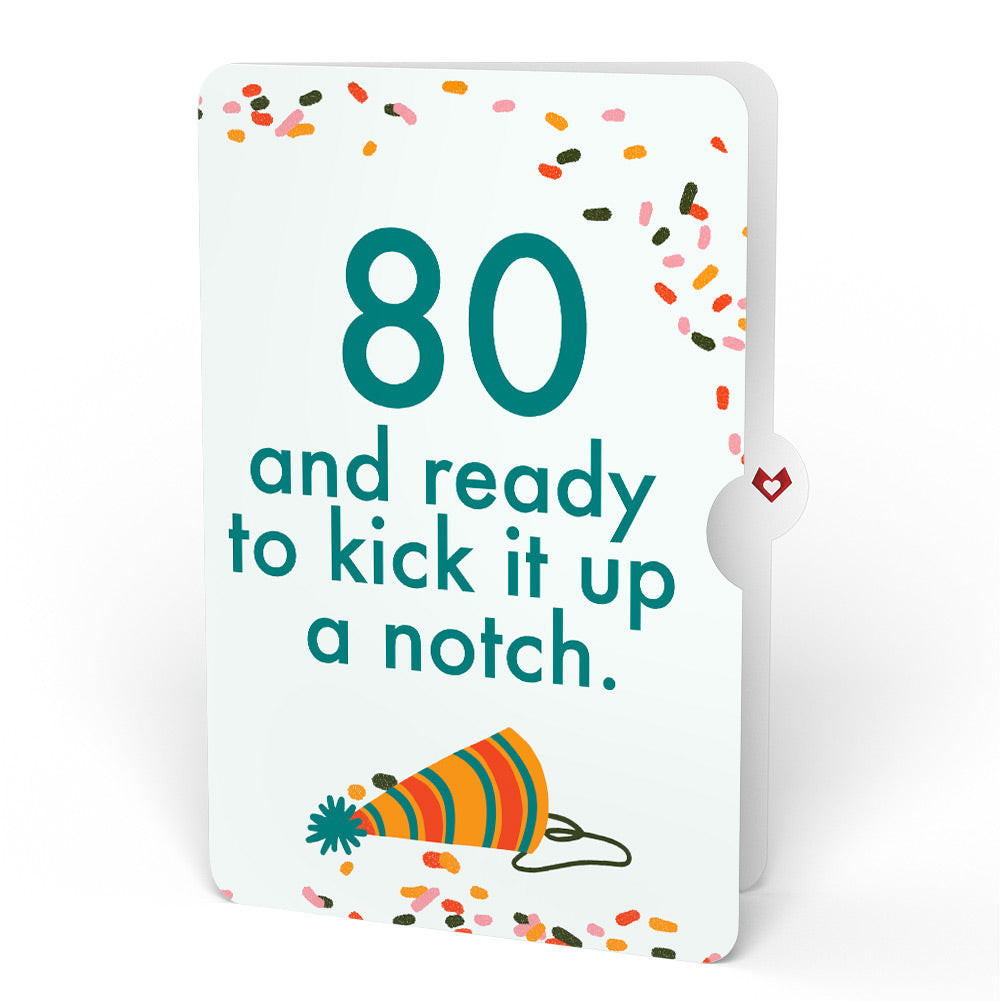 Happy Birthday Hot Stuff Pop-Up Card and 80th Kick It Up Sentiment Set