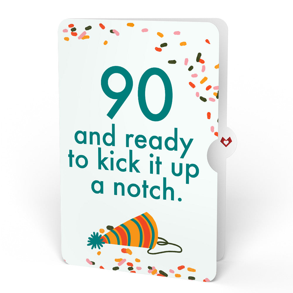 Happy Birthday Hot Stuff Pop-Up Card and 90th Kick It Up Sentiment Set