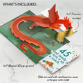 Fired Up for Your Birthday Dragon Pop-Up Card and 45th Kick It Up Sentiment Set