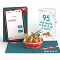 Send Noods Spicy Birthday Pop-Up Card and 95th Kick It Up Sentiment Set