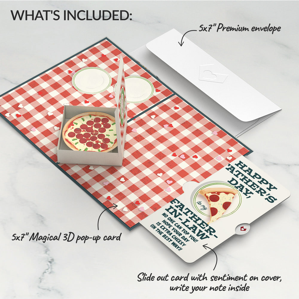 Pizza Love Father's Day Pop-Up Card and Sentiment Set for Father-in-law