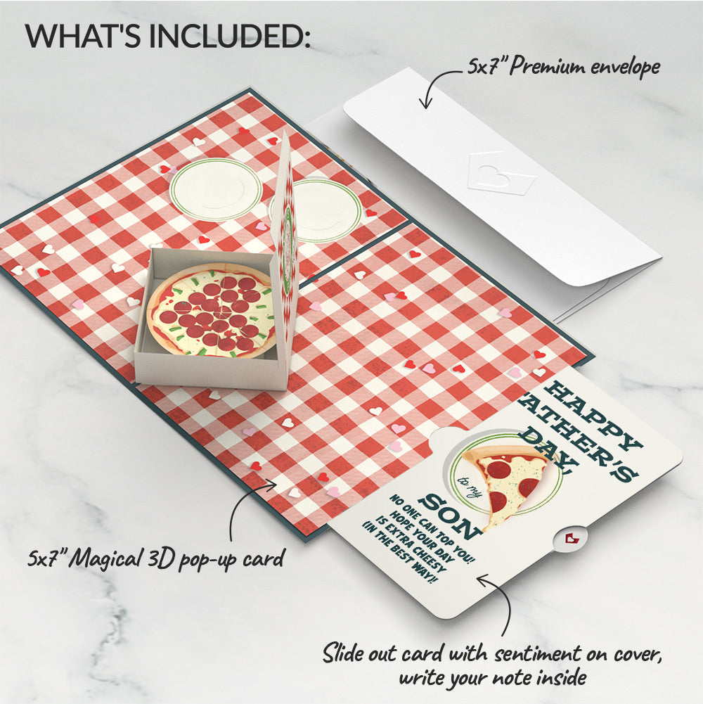 Pizza Love Father's Day Pop-Up Card and Sentiment Set for Son