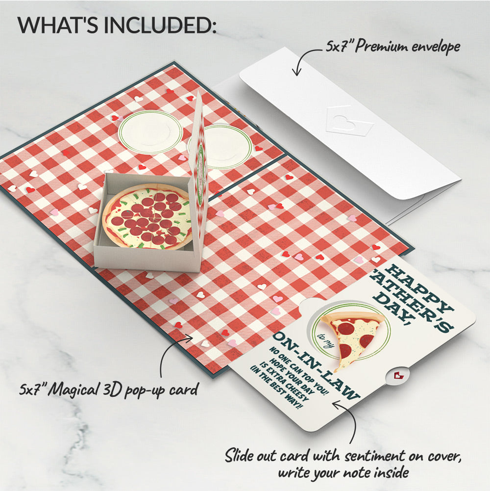 Pizza Love Father's Day Pop-Up Card and Sentiment Set for Son-in-law