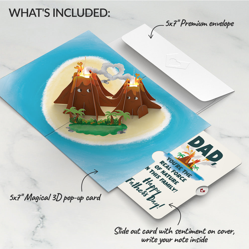 I Lava You Father's Day Light-Up Pop-Up Card and Sentiment Set for Dad