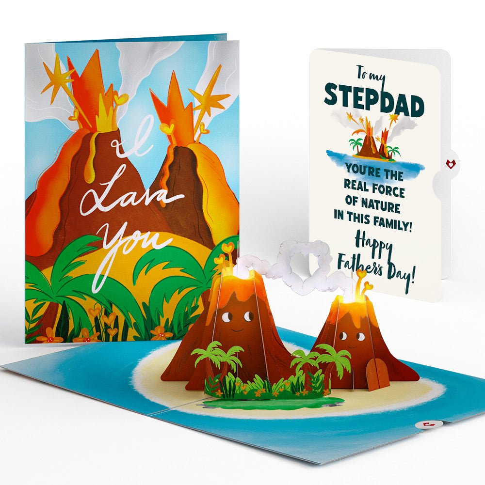 I Lava You Father's Day Light-Up Pop-Up Card and Sentiment Set for Stepdad