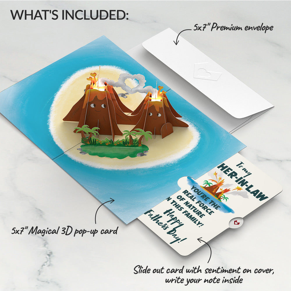 I Lava You Father's Day Light-Up Pop-Up Card and Sentiment Set for Father-in-law