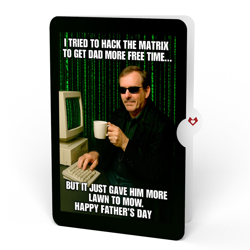 Grill Master Father's Day Bouquet and Matrix Hacker Sentiment Set