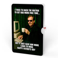 Grill Master Father's Day Bouquet and Matrix Hacker Sentiment Set