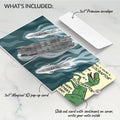 U.S. Aircraft Carrier Father's Day Pop-Up Card and Velociraptor Sentiment Set