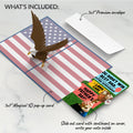 Patriotic Eagle Father's Day Pop-Up Card and Trophy Lawn Care Sentiment Set
