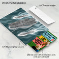 U.S. Aircraft Carrier Father's Day Pop-Up Card and Trophy Lawn Care Sentiment Set