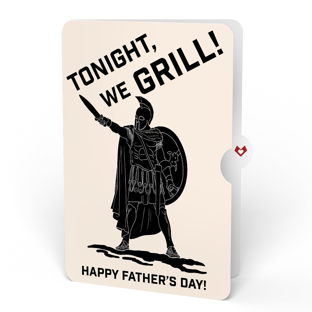 Excavator Father's Day Pop-Up Card and Spartan Grilling Sentiment Set