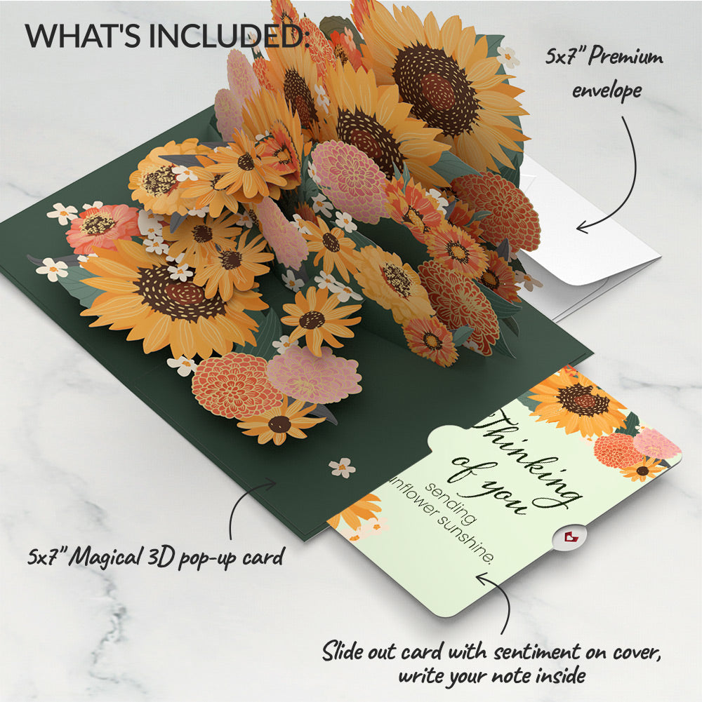 Radiant Sunflowers Thinking of You Pop-Up Card and Sentiment Set