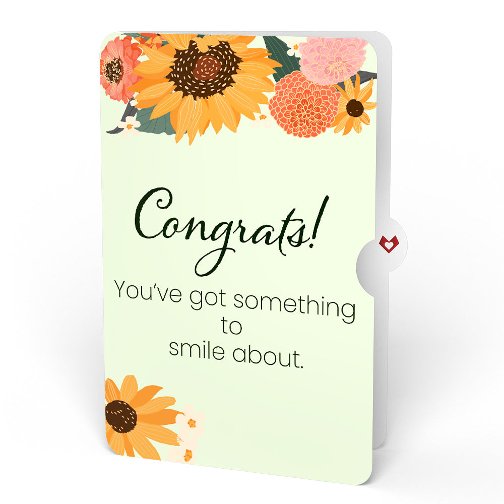 Sunflower Blooms Congratulations Bouquet and Sentiment Set