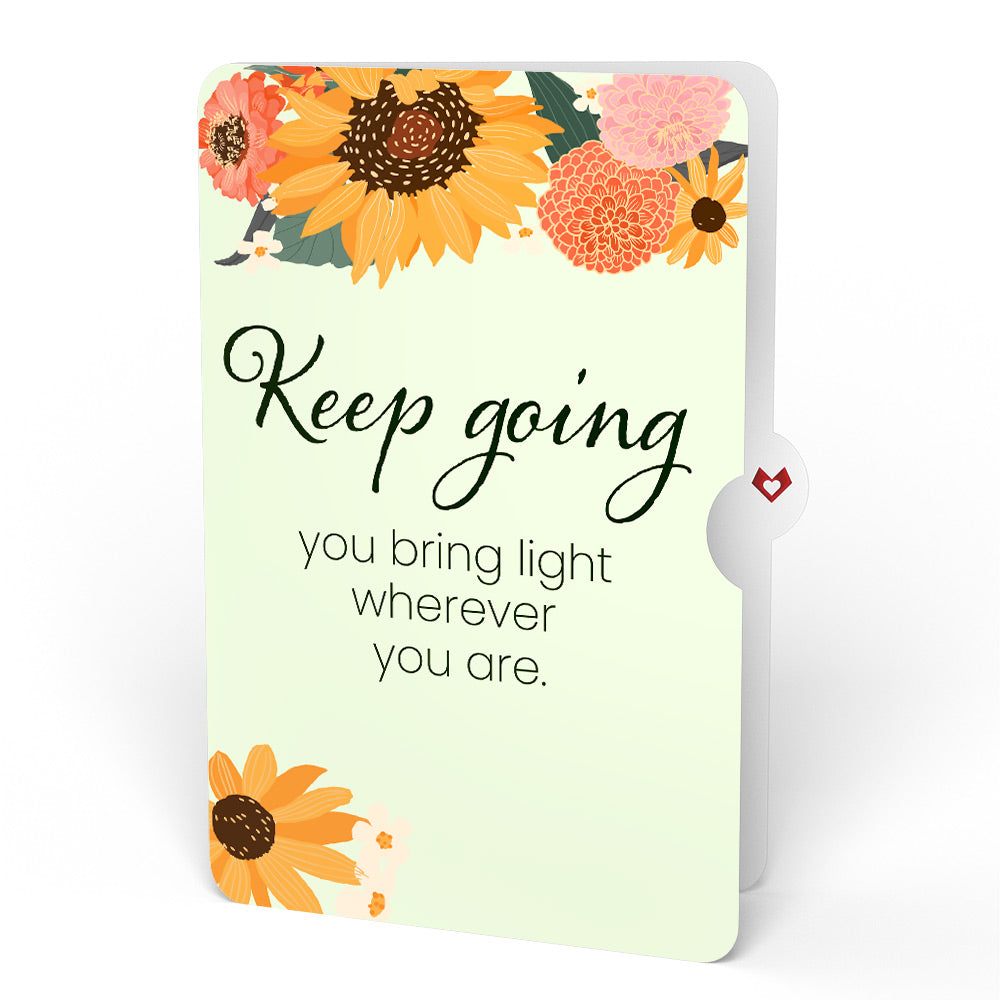Sunflower Blooms Encouragement Bouquet and Sentiment Set