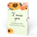 Sunflower Blooms Miss You Bouquet and Sentiment Set