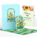 Stained Glass Sunflowers New Baby Pop-Up Card and Sentiment Set
